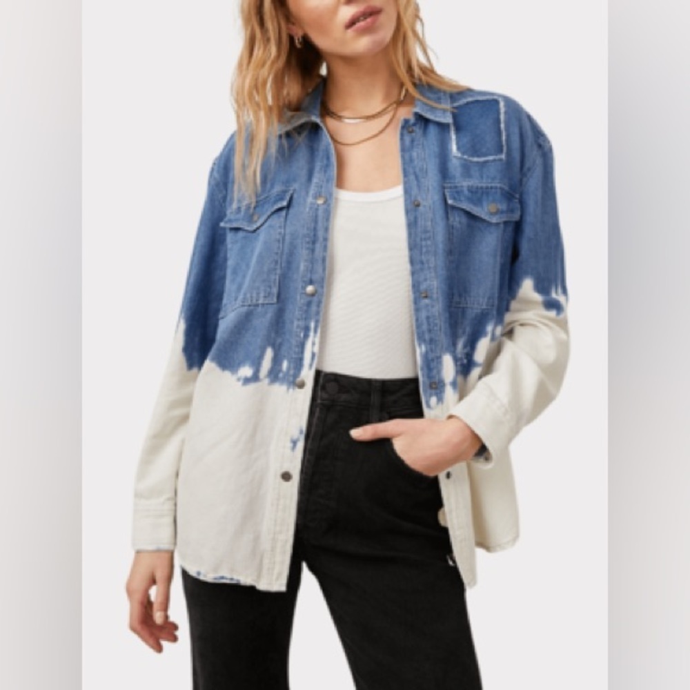 SOLD OUT RAILS NWT TURNER SHACKET (shirt + jacket) in Bleached DenimāSize S